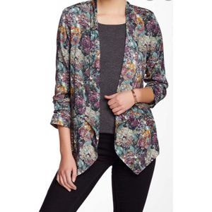ASTR Lightweight Drape Front Floral Blazer/Jacket
